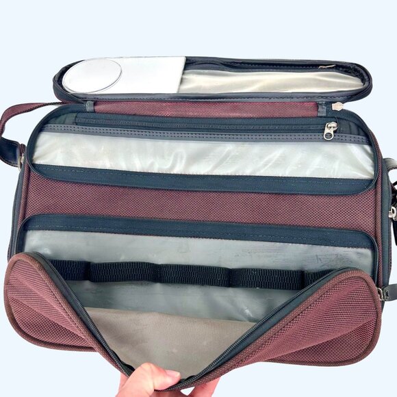 VTG SAMSONITE SILHOUETTE 5 MAROON & BLACK CARRY-ON TRAVEL BAG W/ MIRROR MULTI CO - Picture 8 of 8